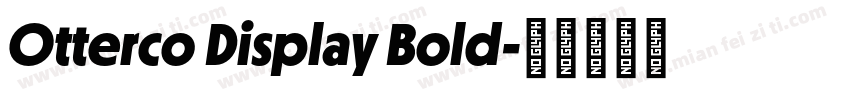 Otterco Display Bold字体转换